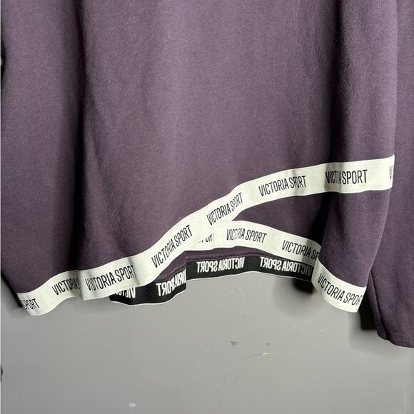 Victoria’s Secret Sport Purple Crewneck Sweatshirt Criss Cross Detail Size XL - Picture 2 of 5